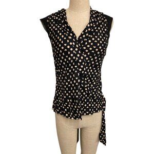 Vintage Marc Jacobs Polka Dot Silk Sleeveless Blouse Size 8